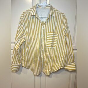 Ayr yellow striped shirt in Large